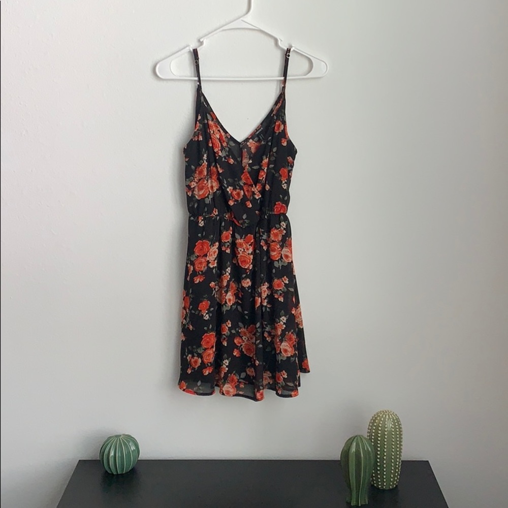 Black floral dress
